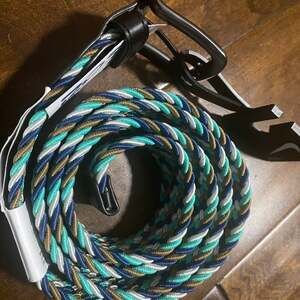 Nike Men's Golf Stretch Woven G-Flex Belt Blue/Teal/Tan Size 38/40